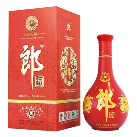 10年红花郎酒53度500ml