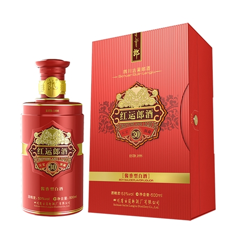 红运郎酒53度酱香型白酒500mL